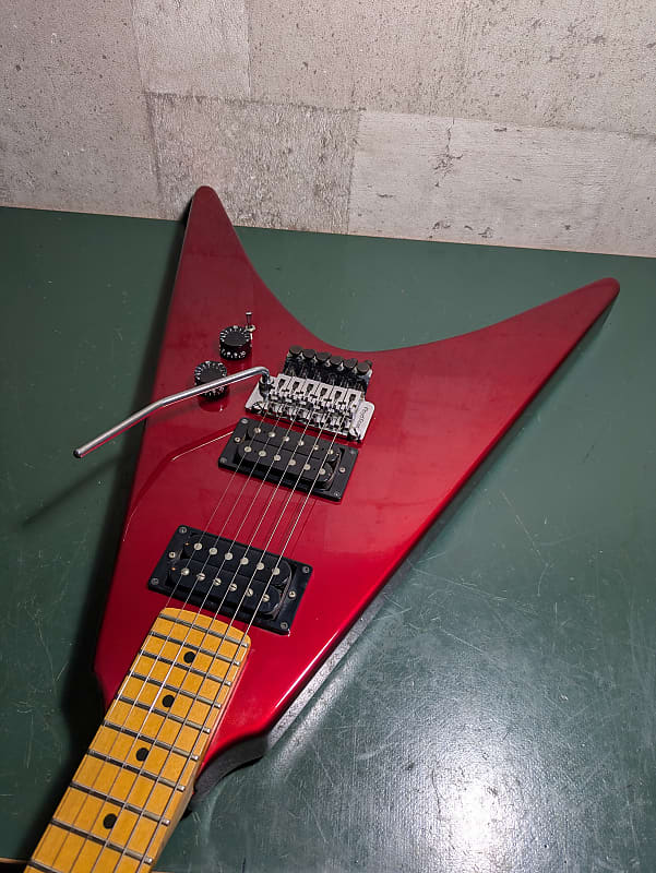 Kramer JK 6000 Flying V 80's Red ESP Floyd Rose | Reverb