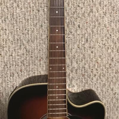 Aria Acoustic Electric 6-String Guitar AW-20CE BS Tobacco SunBurst Dreadnought image 11