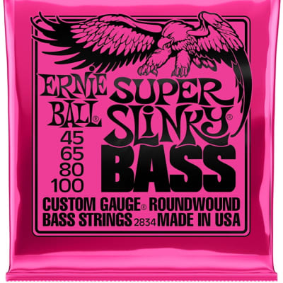 Ernie Ball 2834 Bass Super Slinky Round Wound Bass Strings 45-65-80-100 image 2