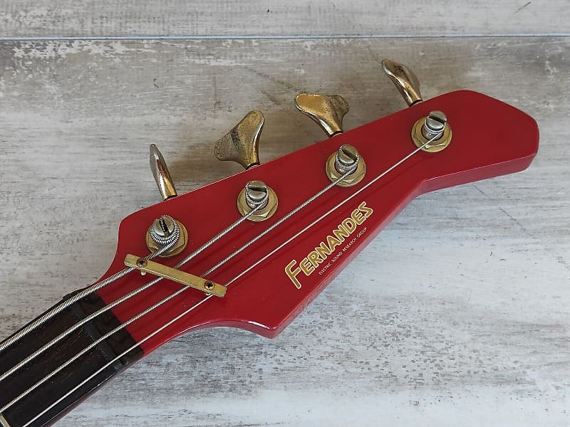 1987 Fernandes Japan FRB-60 PJ Revolver Bass (Trans Red) | Reverb