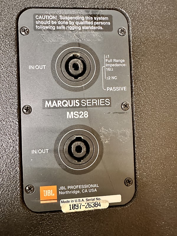 JBL Marquis Series MS28 フルレンジラウンドスピーカー JBL MS28 Compact 2Way Passive Full Range Loudspeaker #17595