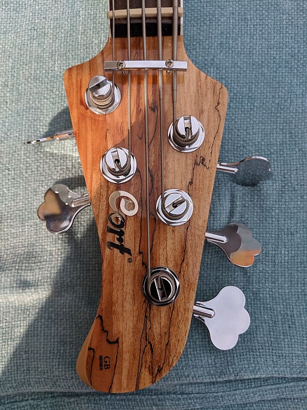 Cort GB5-Custom NAT 5-String Bass with Spalted Maple Top