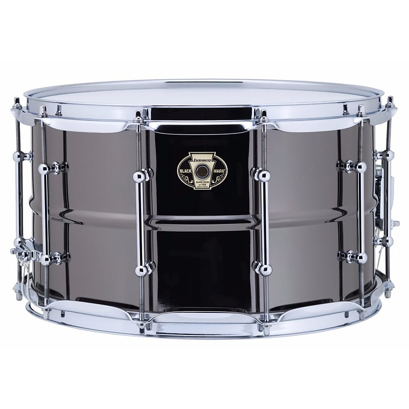 Ludwig LW0814C Black Magic 8x14" Brass Snare Drum with Chrome Hardware image 1