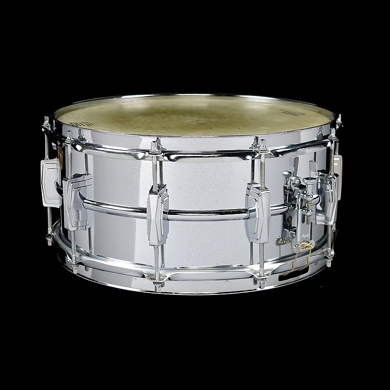 Ludwig No. 402 Supraphonic 6.5x14" Aluminum Snare Drum with Keystone Badge 1963 - 1969 image 3