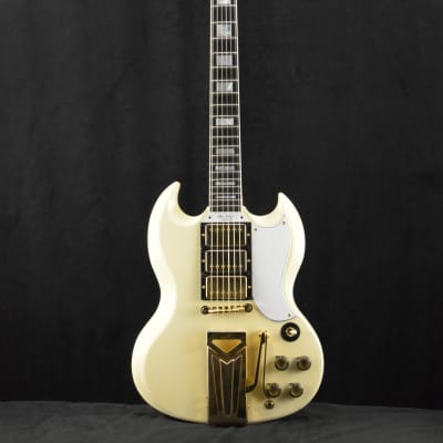 Gibson Custom Shop 60th Anniversary 1961 Les Paul SG Custom With Sideways Vibrola Polaris White image 2