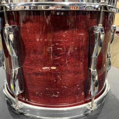 Pearl Export Series 12” Walnut Rack Tom 1990s Cherry Lacquer image 4