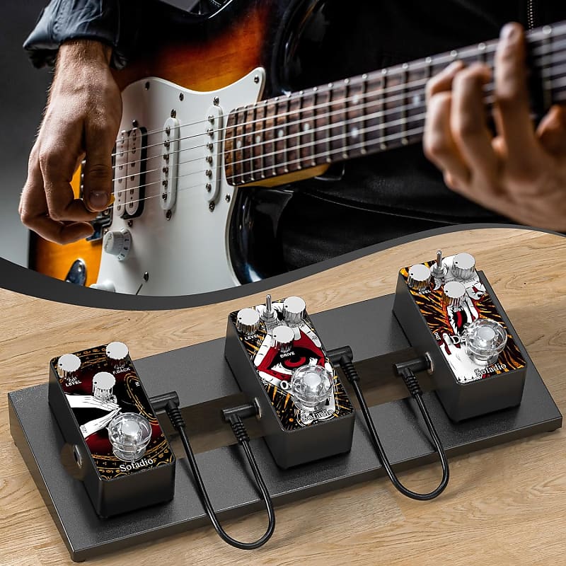 Guitar Distortion Pedal, True Bypass DC 9V Mini Single Effect Reverb