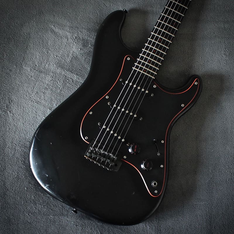 1985 Quest Japan Black Magic Strat Matte Black Reverb