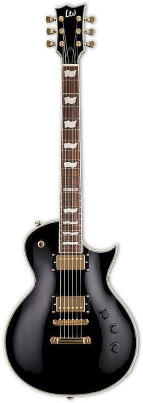LTD by ESP Model EC-256 Gloss Black Finish Single Cutaway Electric Guitar image 1