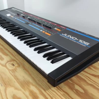 Roland Juno-106 61-Key Programmable Polyphonic Synthesizer 1984 - 1985 - Black + Original Box image 4