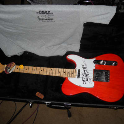 Valley Arts Custom Pro (Brad Paisley Time Well Wasted Tour model )Tele 2005 Gretsch Orange image 2