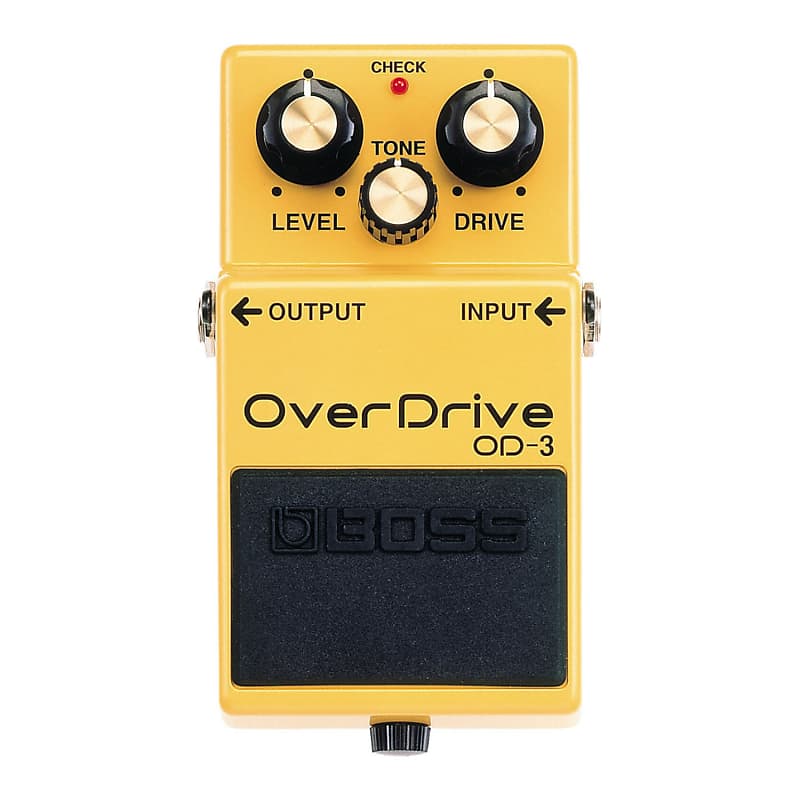 BOSS OD-3 Dual-stage Battery and Adapter Powered Overdrive circuit Pedal  with Straightforward Drive, Tone, and Level controls