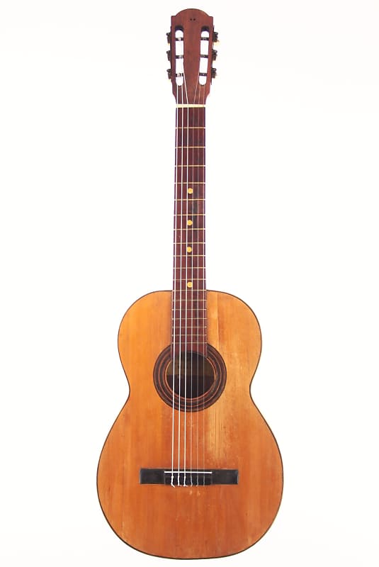 Juan Galan Caro 1896 romantic guitar - rare and collectable - disciple of Antonio de Lorca + video image 1