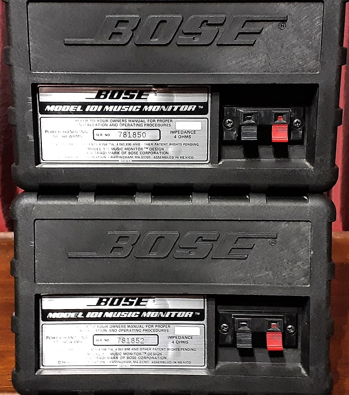 Bose Model 101 Music Monitor Bookshelf Speakers 1991 Black