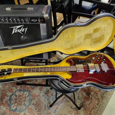 Aria, Mosrite/Hi-Flyer Bass, Sunburst, Short Scale, 1968, Vintage