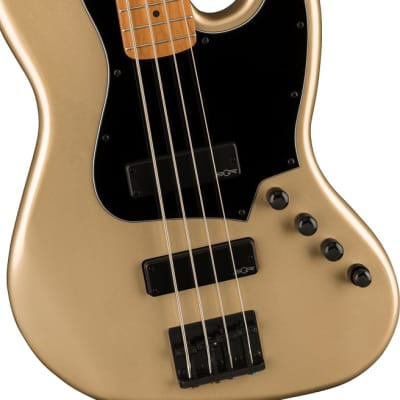 Squier Contemporary Active Jazz Bass HH, Roasted Maple Fingerboard, Black Pickguard, Shoreline Gold image 4