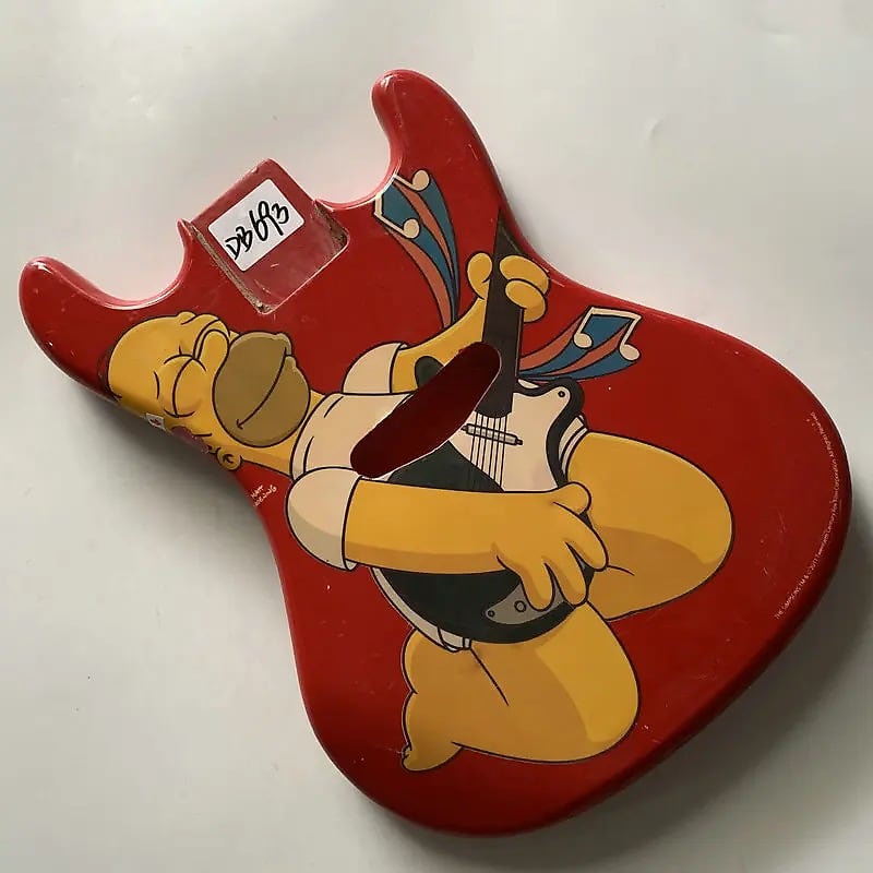 Custom Homer Simpsons Red Guitar Diy Project Body Reverb 7060