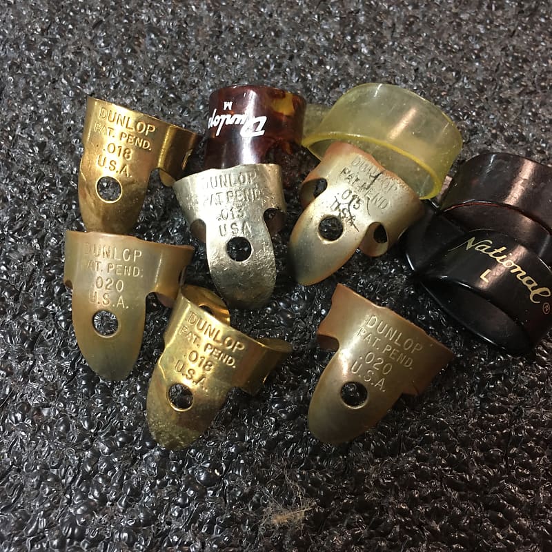Vintage Dunlop, National, Dobro, and DeAndrea Finger Picks Reverb