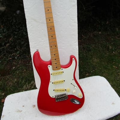 Fender Squier Stratocaster Guitar,  1984-1987, Japan,  Serial # E642167, Torino Red,  Gig Bag image 1