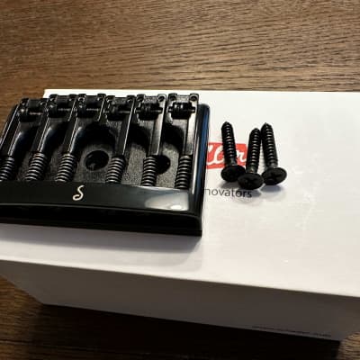 Schaller 3D-6 Top-Loading Hardtail Bridge - Black - Made in