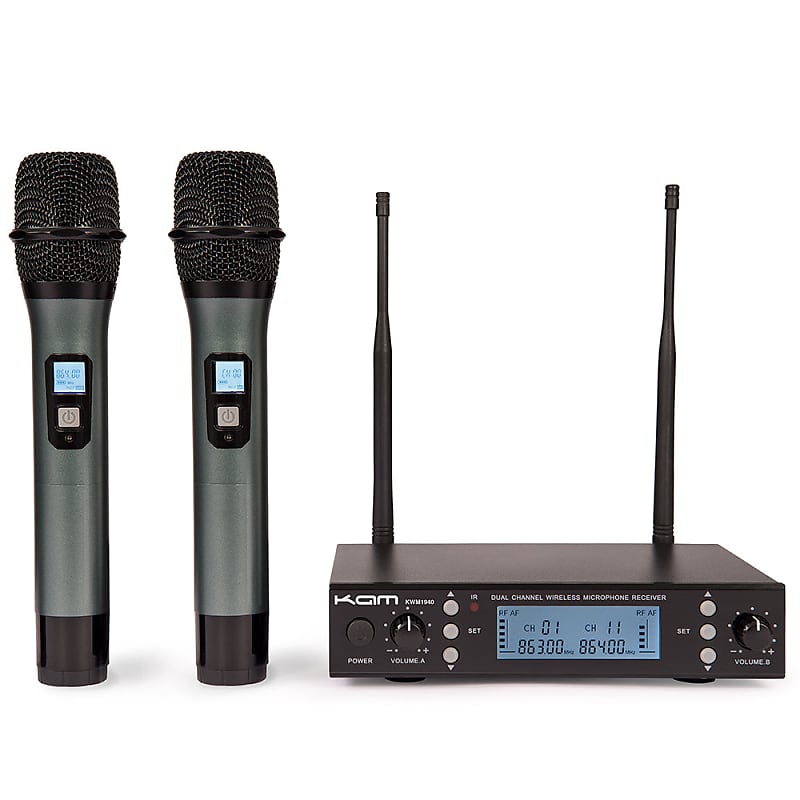 8-Channel UHF Handheld Lapel Lavalier Wireless Microphone System - MUSYSIC