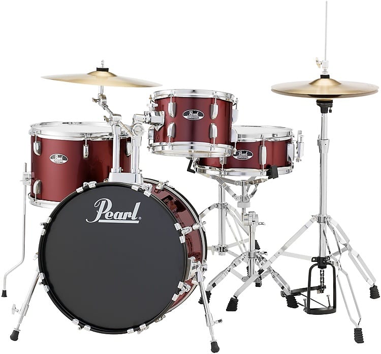 Pearl Roadshow RS584C/C 4-piece Complete Drum Set with Cymbals - Wine Red image 1