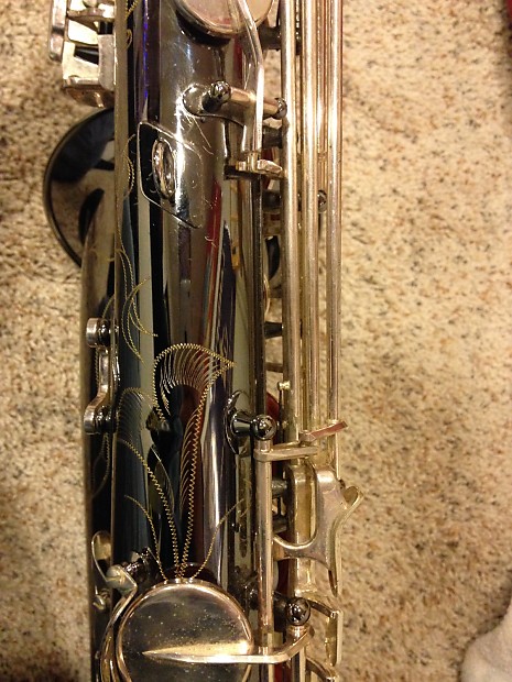 Kessler Custom Deluxe Engraved Black Nickel Plated Soprano Sax