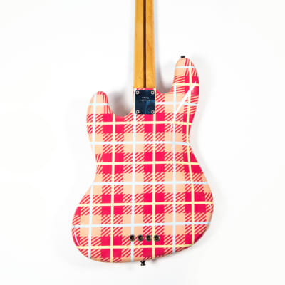 Fender Custom Pink Plaid "Groundskeeper Willie" Precision Bass Owned by Mark Hoppus image 4
