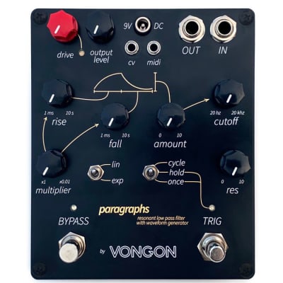 Vongon Paragraphs Analog 4-Pole Resonant Low Pass Filter Pedal image 3