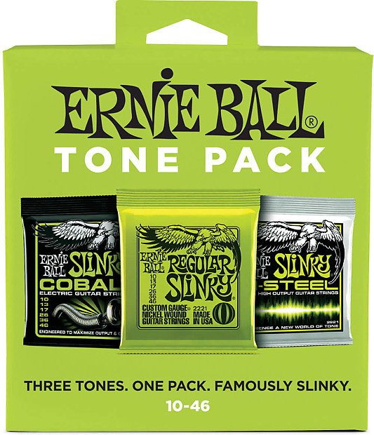 Ernie Ball 3331 Tone Pack Slinky/Cobalt/M-Steel Electric Guitar Strings (10-46) image 1