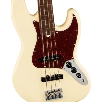 Fender American Professional II Jazz Bass, Fretless, Rosewood Fingerboard, Olympic White image 4