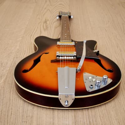 1960s Guyatone SG-12T Vintage Electric Guitar w/ Gold Foil