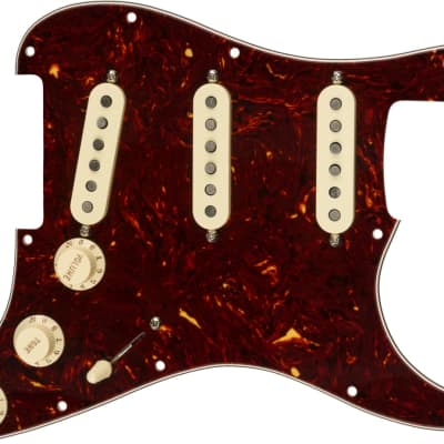 Fender Pre-Wired Strat Pickguard, Hot Noiseless SSS, Tortoise Shell 11 Hole PG image 1