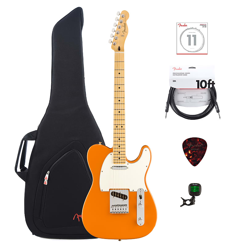 Fender Player Telecaster MN Capri Orange w/Gig Bag, Tuner