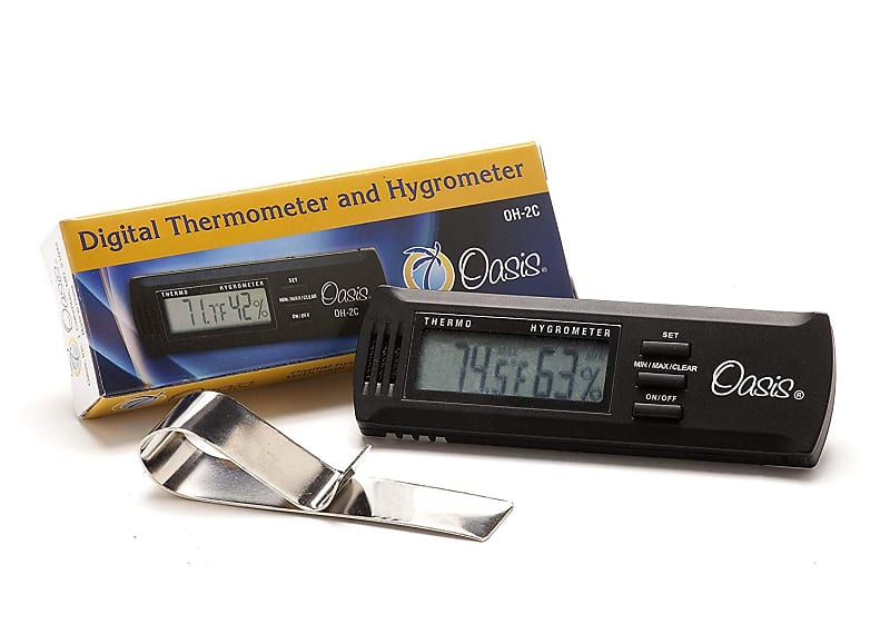 Oasis OH-2C Digital Hygrometer (replacement for OH-2) with Calibration Feature and Case Clip image 1