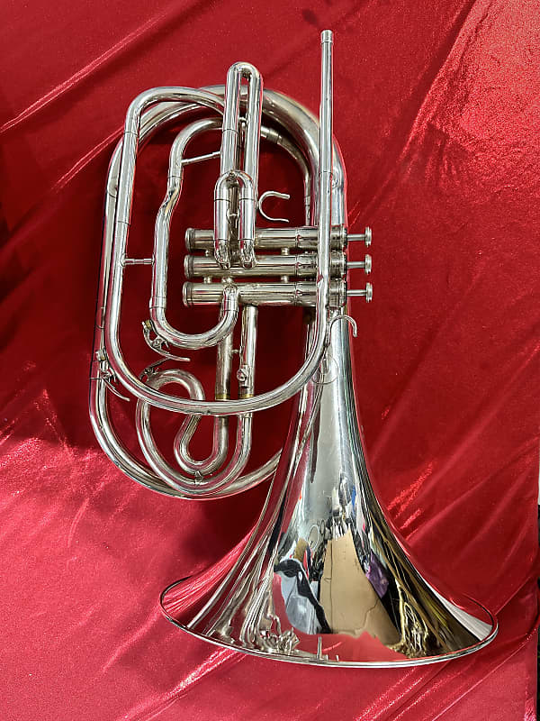 Yamaha YHR-302MS Marching Bb French Horn 2010s - Silver-Plated image 1