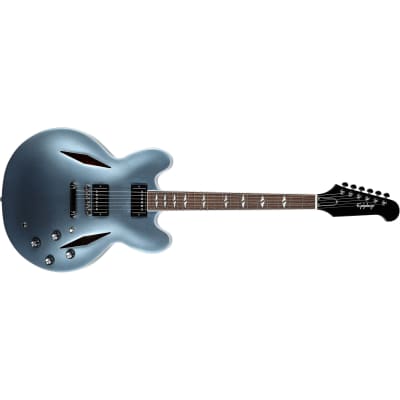 Epiphone Dave Grohl Signature DG-335 Semi-Hollow Guitar w/ USA Gibson Pickups and Hard Case - Pelham Blue image 4