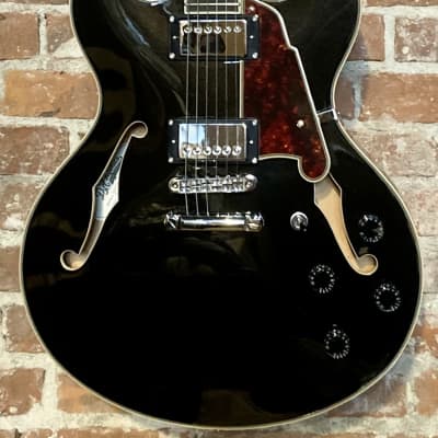 New D'Angelico Premier DC Semi-Hollow Double Cut with Stop Tailpiece, Black Flake, Buy Small Biz! for sale