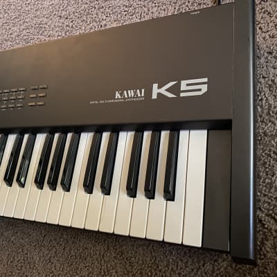 Kawai K5 61-Key Digital Synthesizer 1987 - Black image 3