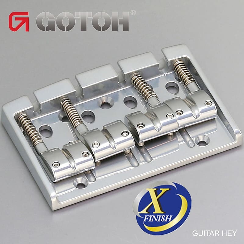 New Gotoh 404bo 4 4 String Bass Bridge Multi Tonal Brass Reverb 6008