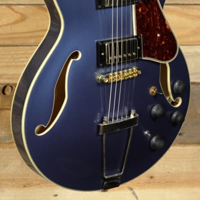 Ibanez Artcore Expressionist AMH90 Hollowbody Guitar Prussian Blue Metallic for sale