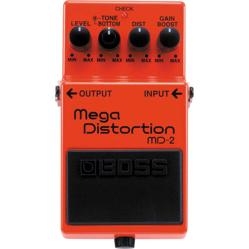 Boss MD-2 Mega Distortion, Gain Boost Circuit, Battery and Adapter