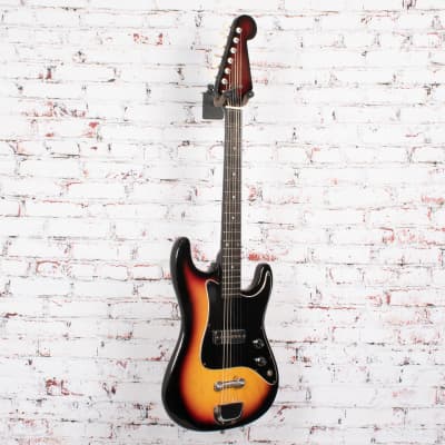 Teisco Single Pickup Vintage Electric Guitar, Sunburst x1637 (USED) image 4