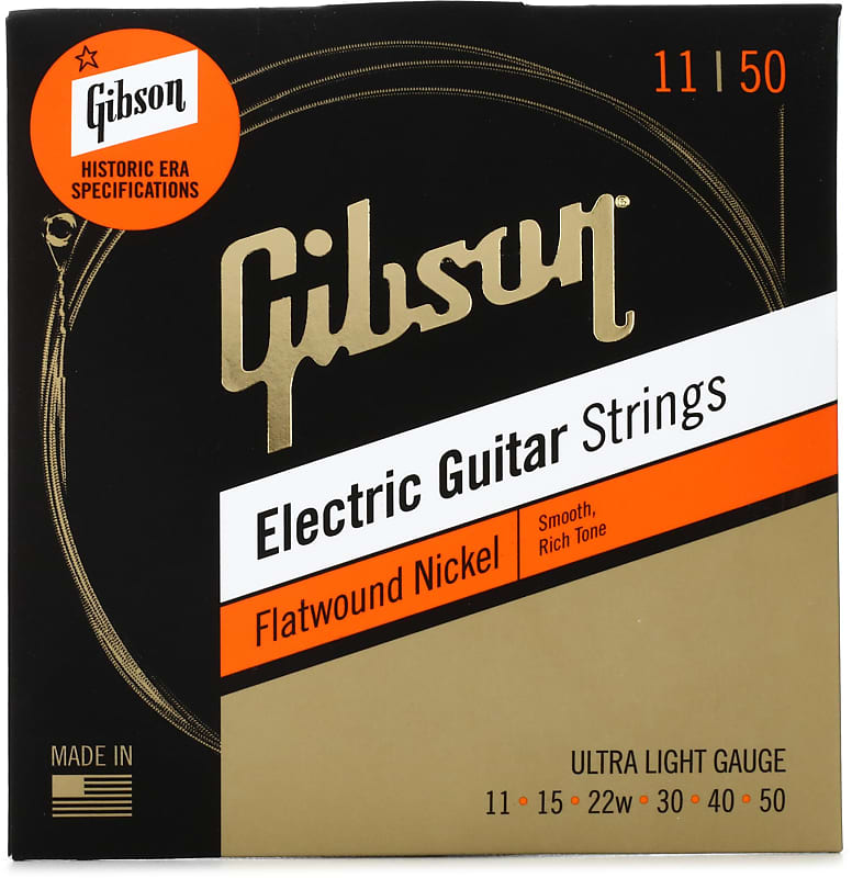 Gibson SEG-FW11 Flatwound Electric Guitar Strings - Ultra Light (11-50) image 1