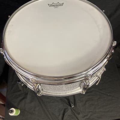 Slingerland - 14x5.5" Hollywood Ace Model Snare Drum, Refinished 1955-1959 - Sparkling Silver Pearl image 13