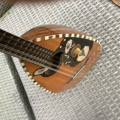Mandolin mandoline vintage antique / very pretty face inlay and mother of pearl image 22