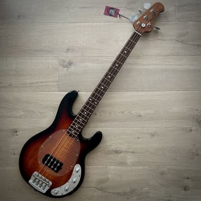 Sterling by Music Man StingRay 4-String Bass, Spalted Maple, 3-Tone Sunburst, Roasted Maple Neck (New for 2024) image 5