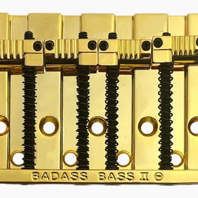 Leo Quan Gold Badass II Bass Bridge for 4-string Fender P/Jazz Bass® for sale