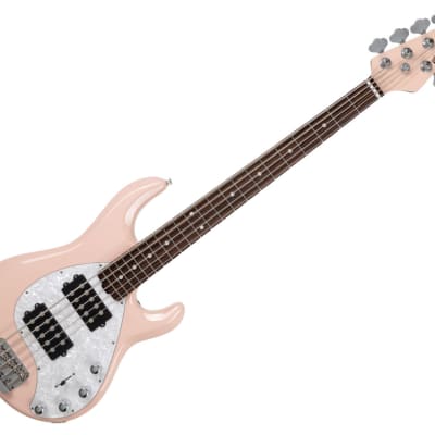 Ernie Ball Music Man Stingray Special 5 HH Bass Guitar w/ Case - Pueblo Pink image 1