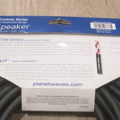 Planet Waves Compression Spring Cable 25' ft feet 7.62m 1/4" to 1/4" 25ft PW-SCS image 2